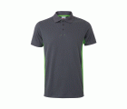 105504.POLO BICOLOR MC GRIS/VERDE LIMA 2XL