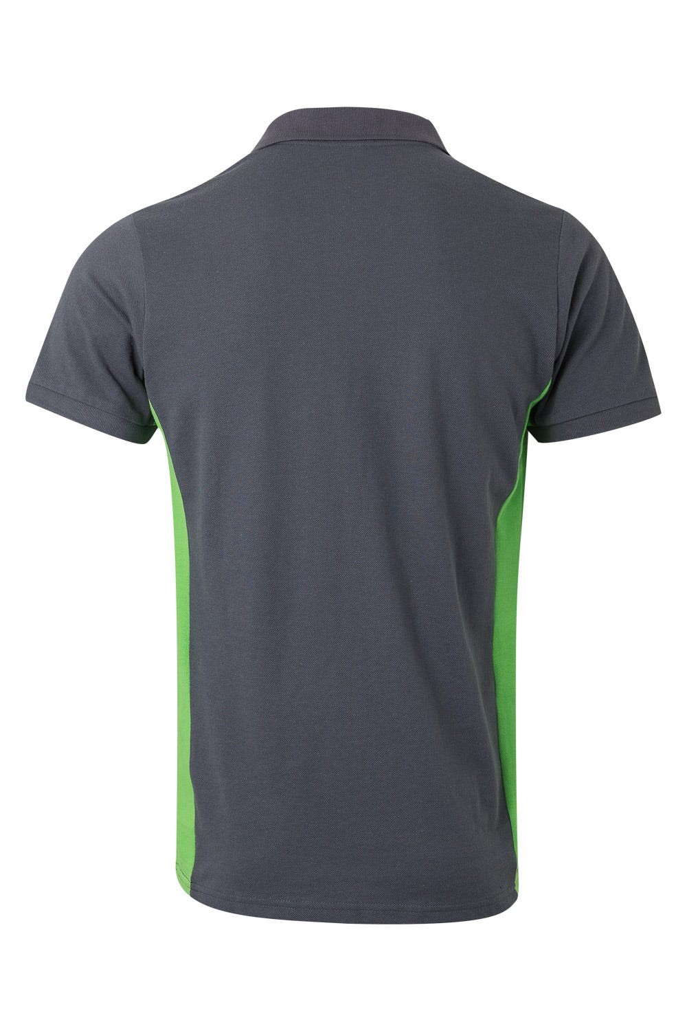 105504.POLO BICOLOR MC GRIS/VERDE LIMA 2XL