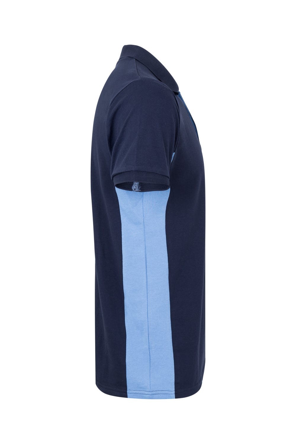 105504.POLO BICOLOR MC AZUL NAVY/CELESTE 2XL