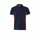 105504.POLO BICOLOR MC AZUL NAVY/NARANJA 2XL