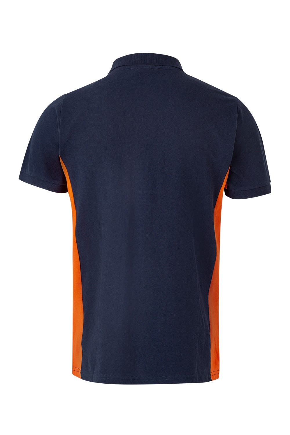 105504.POLO BICOLOR MC AZUL NAVY/NARANJA 2XL