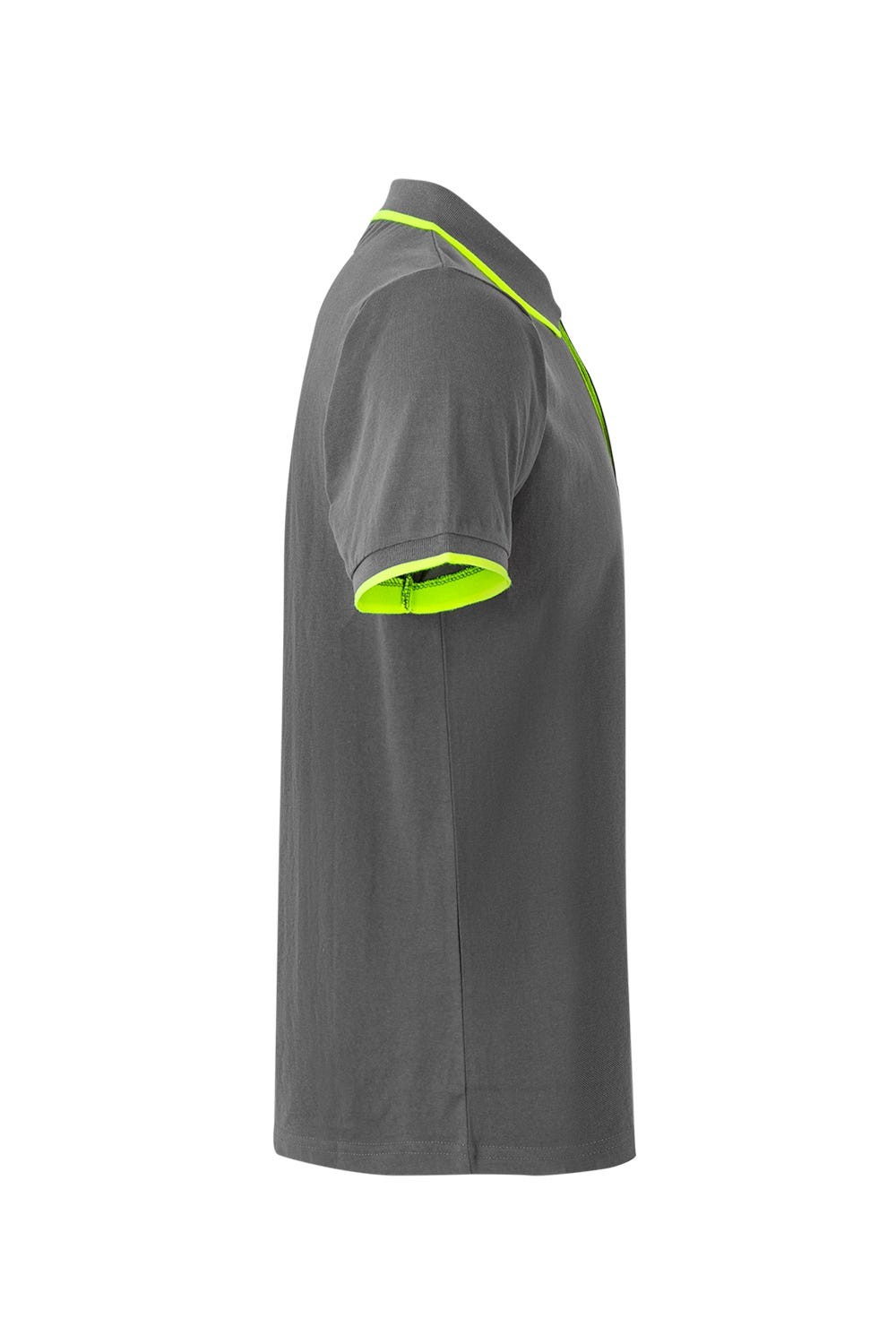 105505.POLO BICOLOR MC GRIS/AMARILLO FLÚOR 2XL