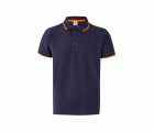 105505.POLO BICOLOR MC AZUL NAVY/NARANJA FLÚOR 2XL