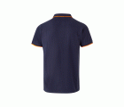105505.POLO BICOLOR MC AZUL NAVY/NARANJA FLÚOR 2XL