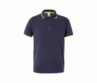 105505.POLO BICOLOR MC AZUL NAVY/AMARILLO FLÚOR 2XL