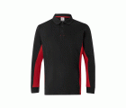 105514.POLO BICOLOR ML NEGRO/ROJO 2XL