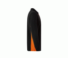105514.POLO BICOLOR ML NEGRO/NARANJA 2XL