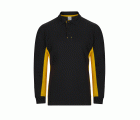105514.POLO BICOLOR ML NEGRO/AMARILLO XS