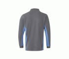 105514.POLO BICOLOR ML GRIS/CELESTE 2XL