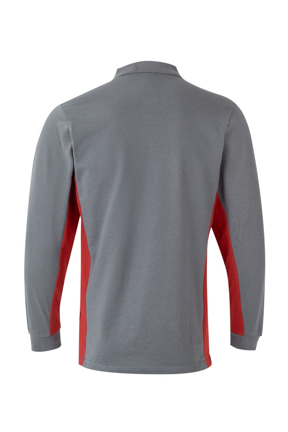 105514.POLO BICOLOR ML GRIS/ROJO 2XL