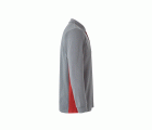 105514.POLO BICOLOR ML GRIS/ROJO 2XL