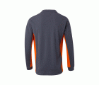 105514.POLO BICOLOR ML GRIS/NARANJA 2XL