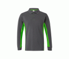 105514.POLO BICOLOR ML GRIS/VERDE LIMA 2XL