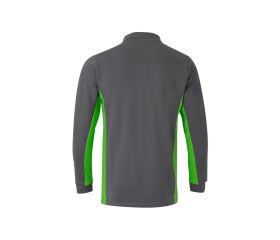 105514.POLO BICOLOR ML GRIS/VERDE LIMA L