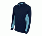 105514.POLO BICOLOR ML AZUL NAVY/CELESTE 2XL