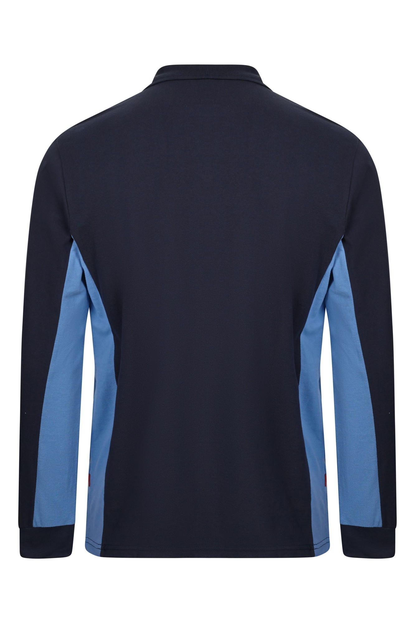 105514.POLO BICOLOR ML AZUL NAVY/CELESTE 2XL