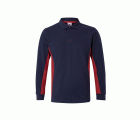 105514.POLO BICOLOR ML AZUL NAVY/ROJO 2XL