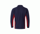 105514.POLO BICOLOR ML AZUL NAVY/ROJO 2XL