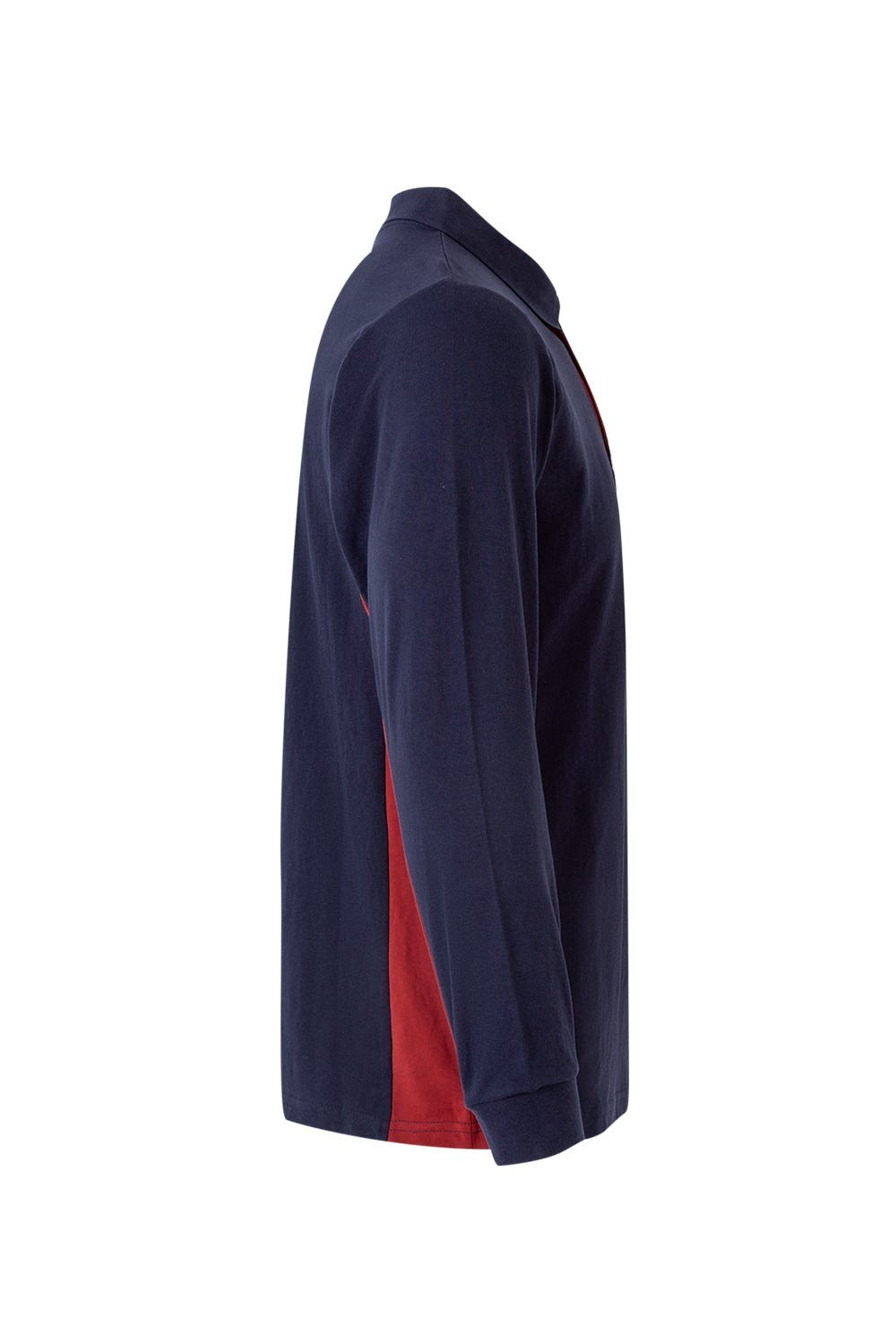 105514.POLO BICOLOR ML AZUL NAVY/ROJO 2XL