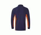 105514.POLO BICOLOR ML AZUL NAVY/NARANJA 2XL
