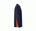 105514.POLO BICOLOR ML AZUL NAVY/NARANJA 2XL