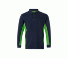 105514.POLO BICOLOR ML AZUL NAVY/VERDE LIMA 2XL