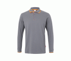 105515.POLO BICOLOR ML GRIS/NARANJA FLÚOR 2XL