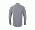 105515.POLO BICOLOR ML GRIS/NARANJA FLÚOR 2XL