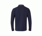 105515.POLO BICOLOR ML AZUL NAVY/NARANJA FLÚOR 2XL