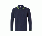 105515.POLO BICOLOR ML AZUL NAVY/AMARILLO FLÚOR 2XL