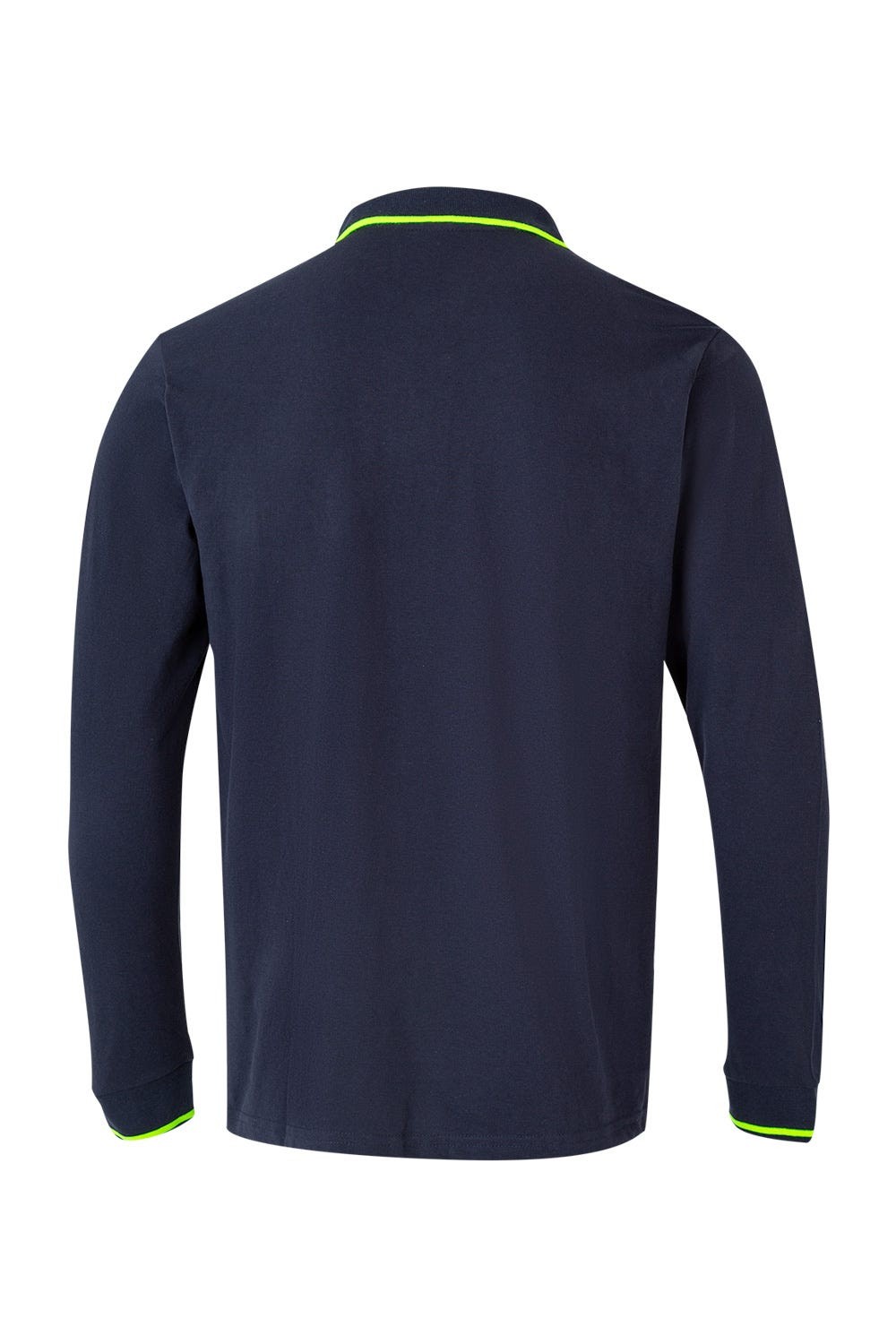 105515.POLO BICOLOR ML AZUL NAVY/AMARILLO FLÚOR 2XL