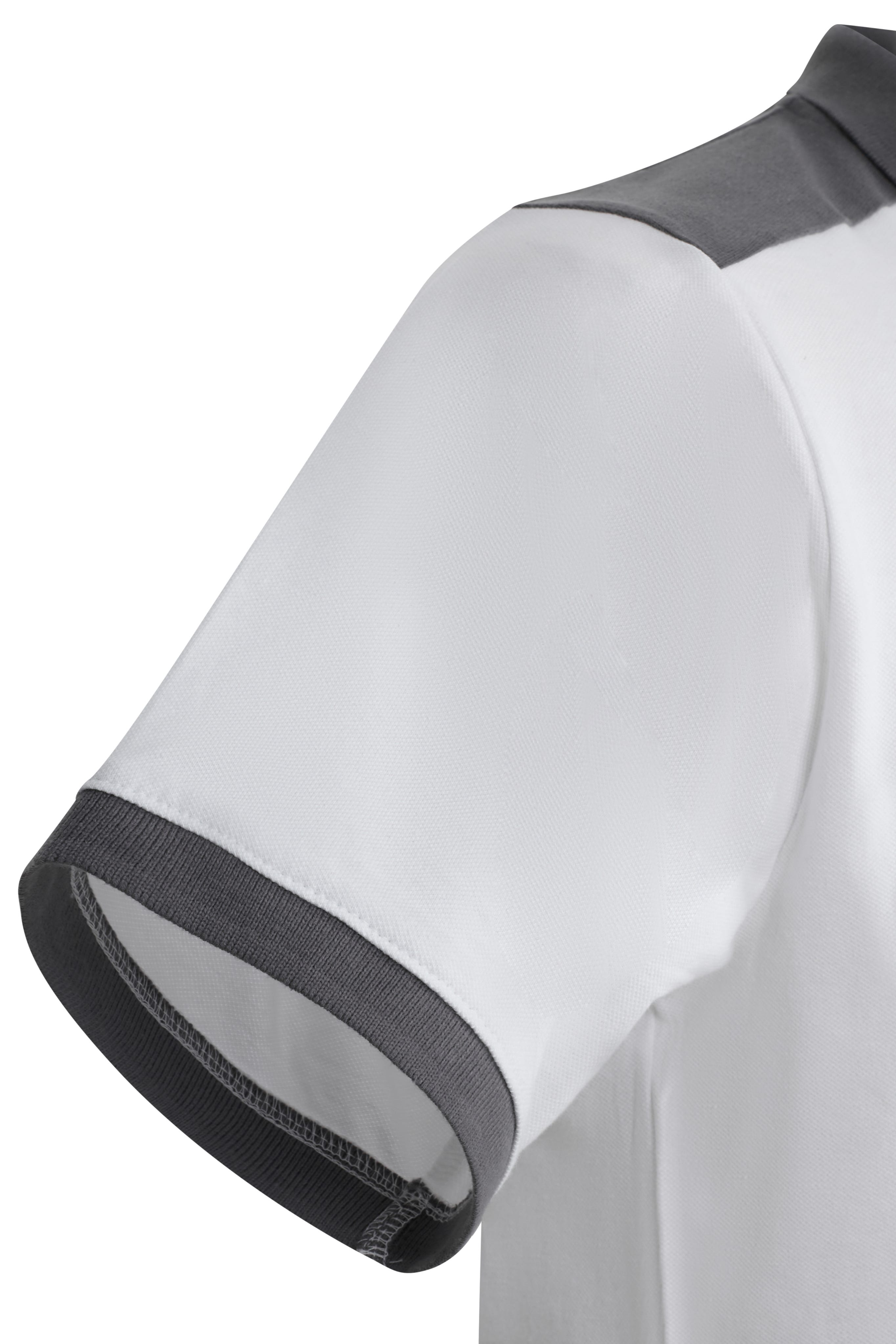 105519S.POLO STRETCH BICOLOR MC BLANCO/GRIS XS