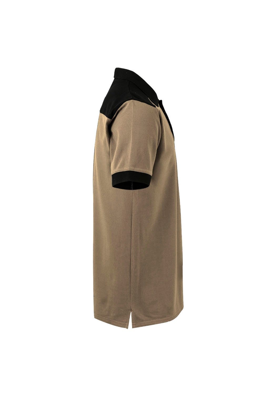 105519S.POLO STRETCH BICOLOR MC BEIGE ARENA/NEGRO 2XL