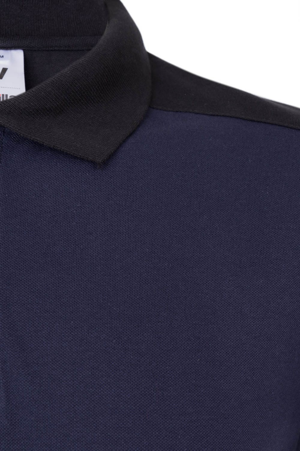 105519S.POLO STRETCH BICOLOR MC AZUL NAVY/NEGRO 2XL