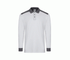 105529S.POLO STRETCH BICOLOR ML BLANCO/GRIS XS