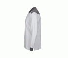 105529S.POLO STRETCH BICOLOR ML BLANCO/GRIS XS