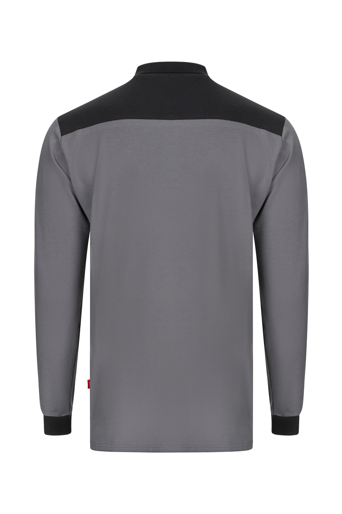 105529S.POLO STRETCH BICOLOR ML GRIS/NEGRO XS