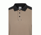 105529S.POLO STRETCH BICOLOR ML BEIGE ARENA/NEGRO XS