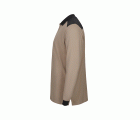 105529S.POLO STRETCH BICOLOR ML BEIGE ARENA/NEGRO XS