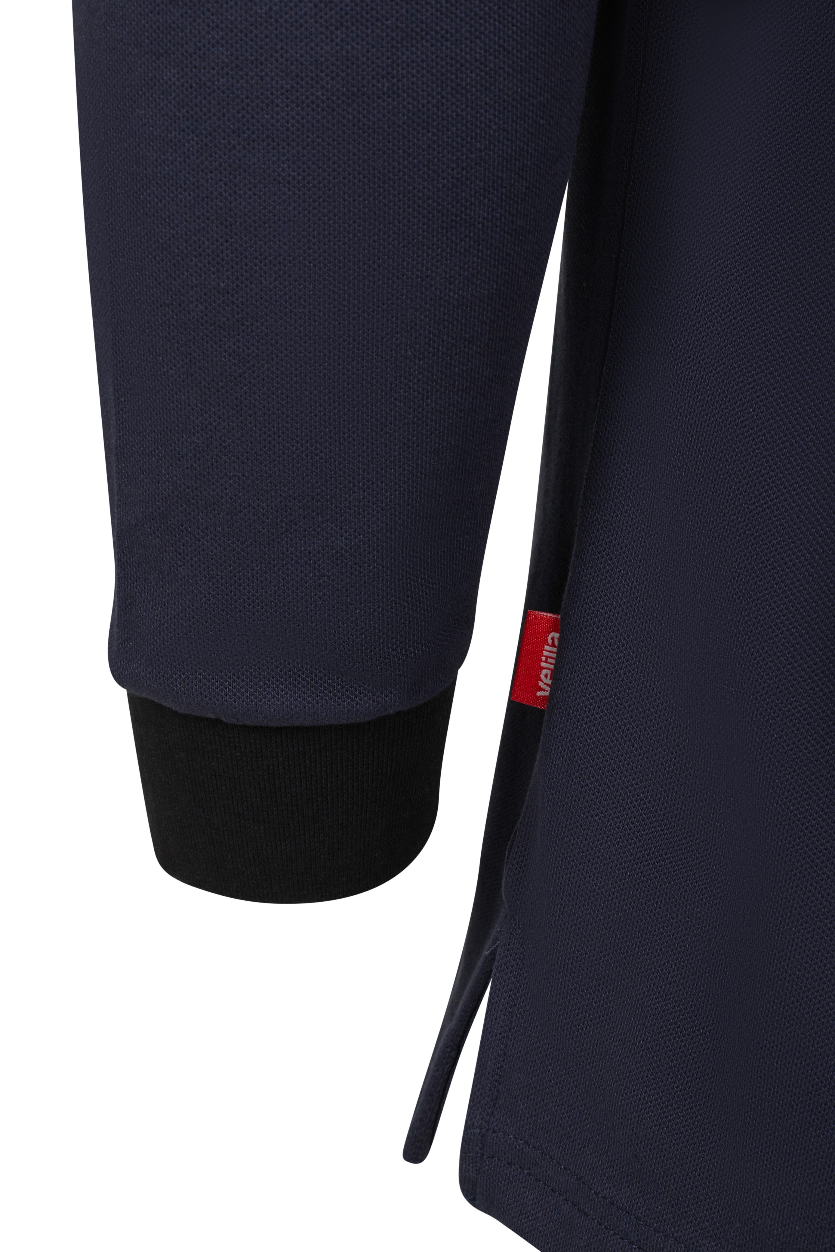 105529S.POLO STRETCH BICOLOR ML AZUL NAVY/NEGRO XS