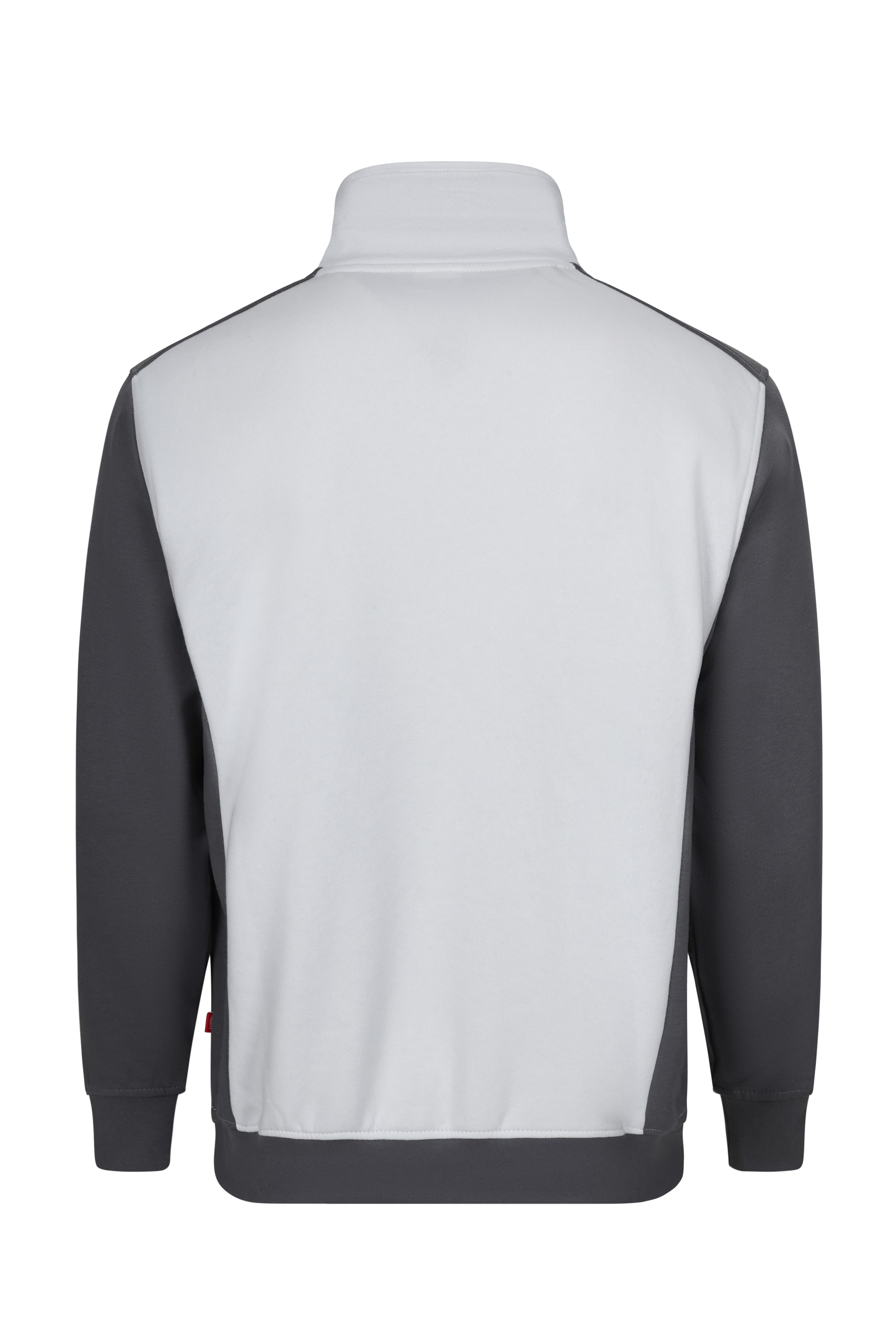 105703.SUDADERA BICOLOR CREMALLERA BLANCO/GRIS XS