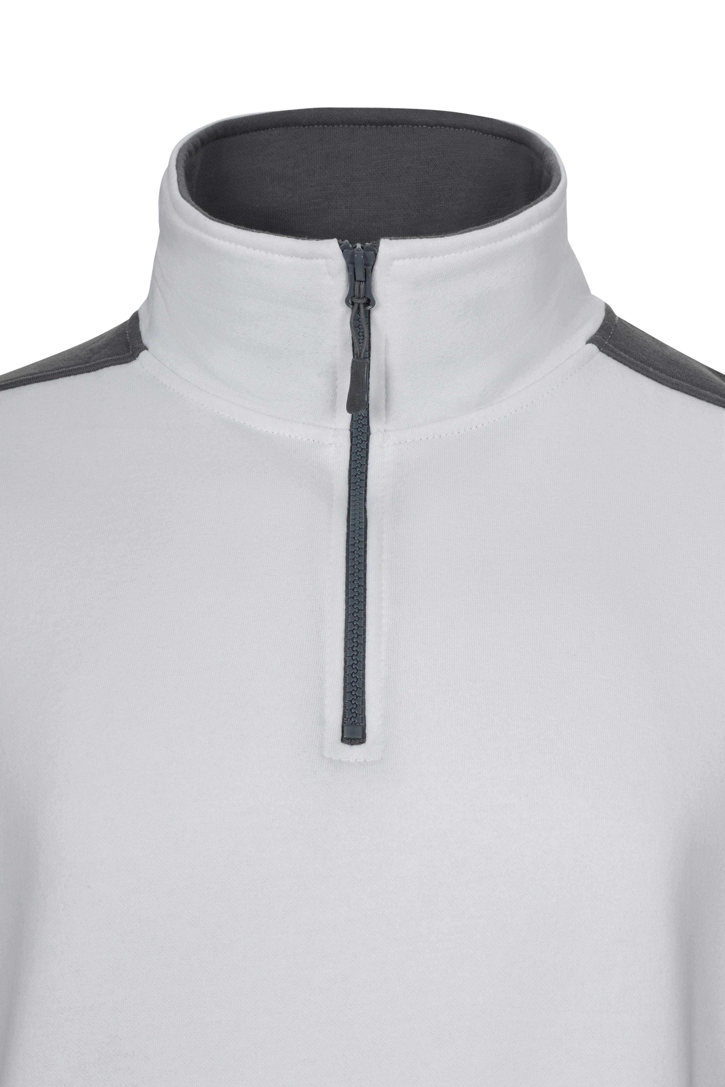 105703.SUDADERA BICOLOR CREMALLERA BLANCO/GRIS XS