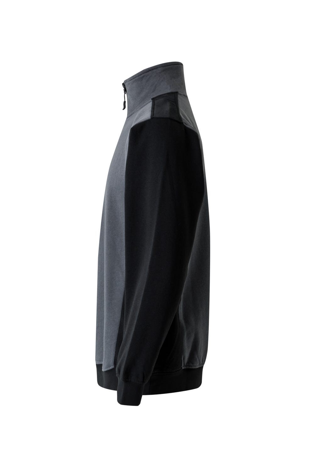 105703.SUDADERA BICOLOR CREMALLERA GRIS/NEGRO 2XL