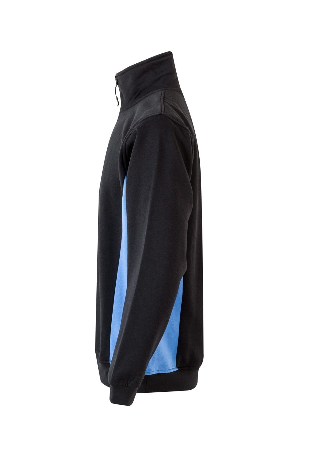 105704.SUDADERA BICOLOR CREMALLERA NEGRO/CELESTE 2XL