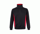 105704.SUDADERA BICOLOR CREMALLERA NEGRO/ROJO 2XL