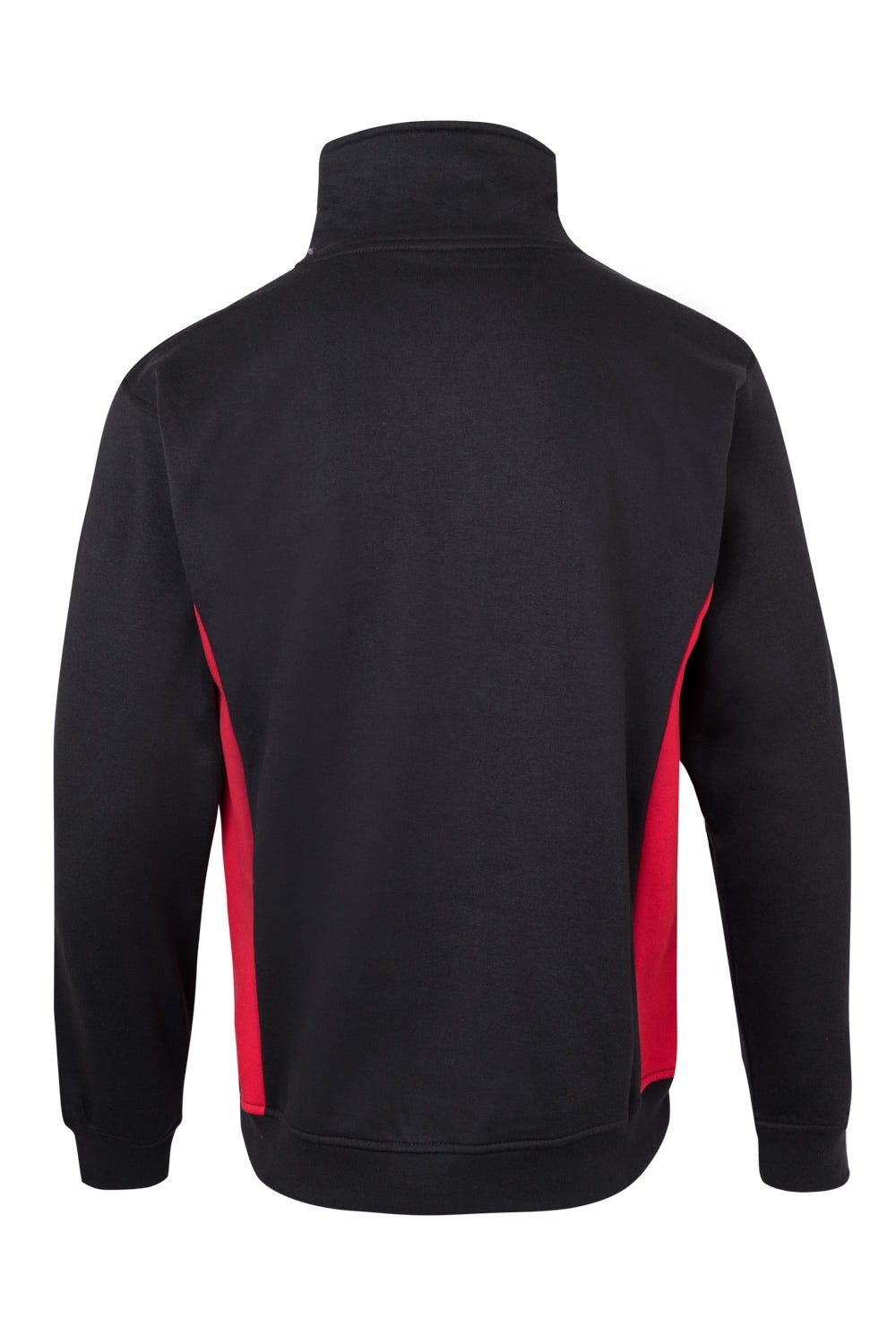 105704.SUDADERA BICOLOR CREMALLERA NEGRO/ROJO 2XL