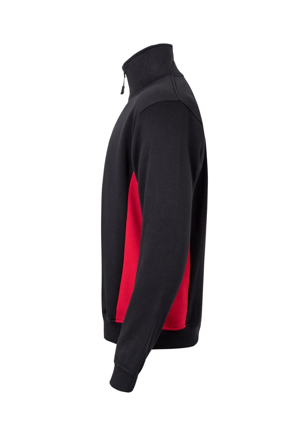105704.SUDADERA BICOLOR CREMALLERA NEGRO/ROJO 2XL