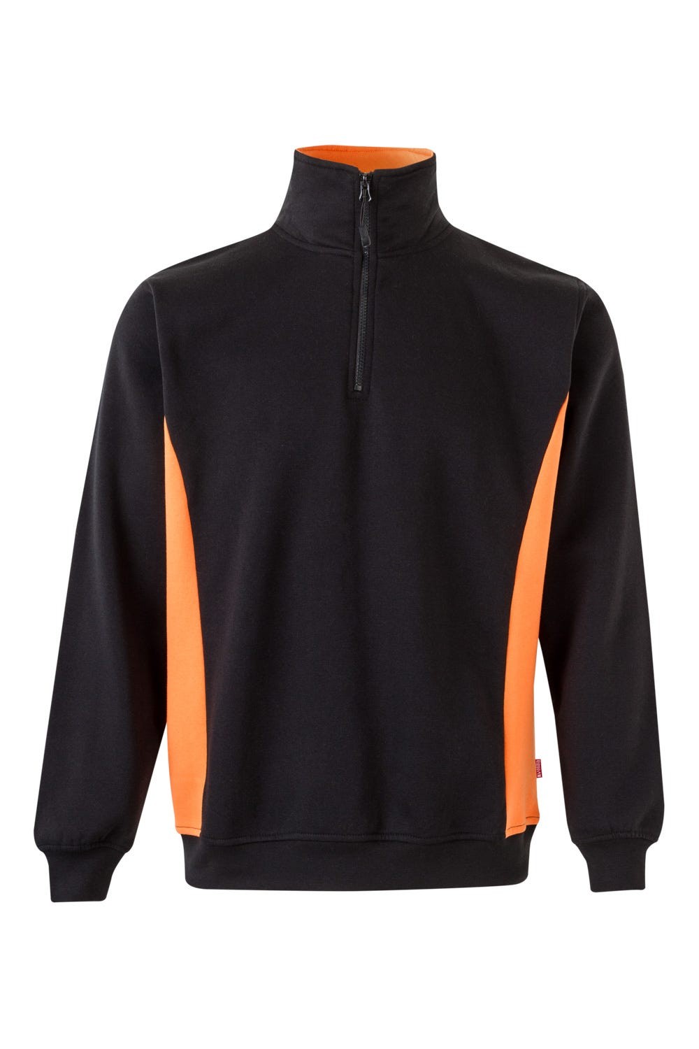 105704.SUDADERA BICOLOR CREMALLERA NEGRO/NARANJA 2XL