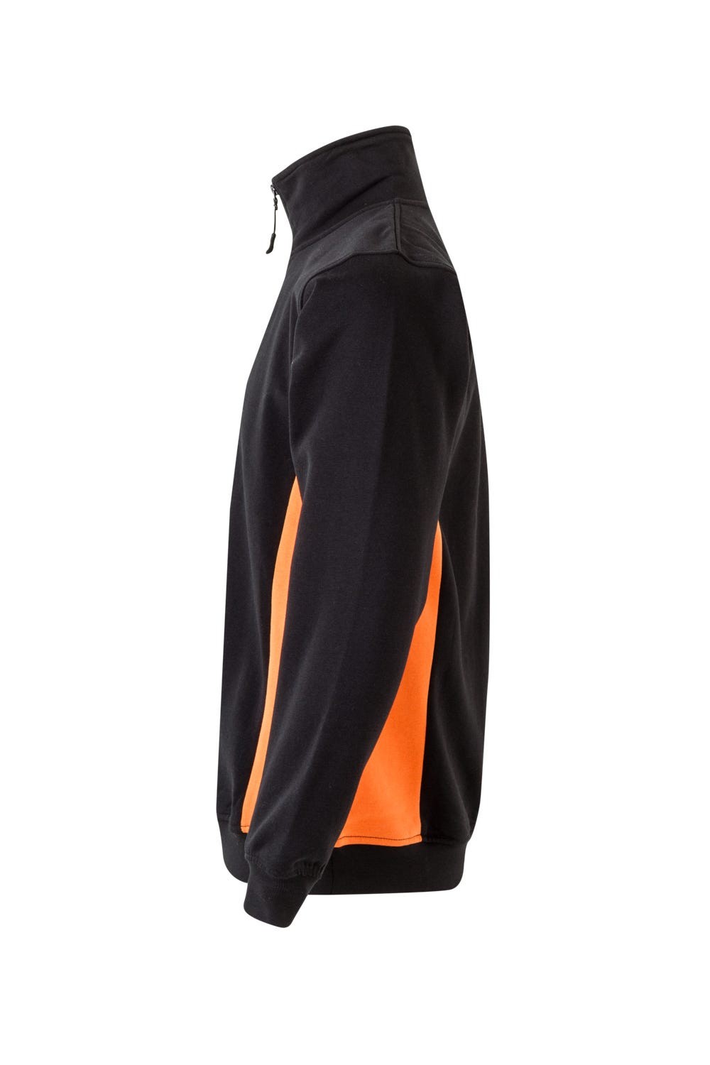 105704.SUDADERA BICOLOR CREMALLERA NEGRO/NARANJA 2XL