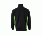 105704.SUDADERA BICOLOR CREMALLERA NEGRO/VERDE LIMA 2XL